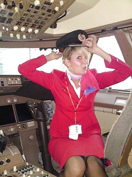 25P Stewardess and Airhostess in Nylons