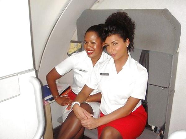 25P Stewardess and Airhostess in Nylons