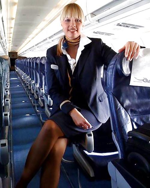 25P Stewardess and Airhostess in Nylons