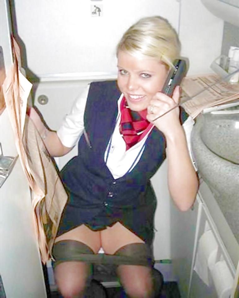 25P Stewardess and Airhostess in Nylons