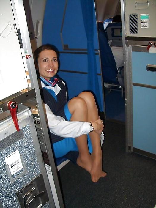 25P Stewardess and Airhostess in Nylons