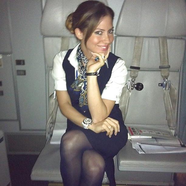 25P Stewardess and Airhostess in Nylons