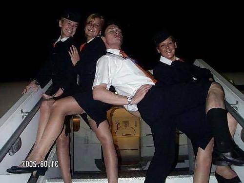 25P Stewardess and Airhostess in Nylons