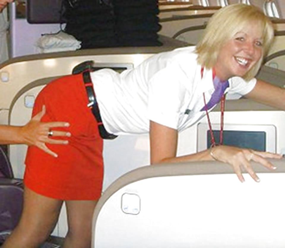 25P Stewardess and Airhostess in Nylons