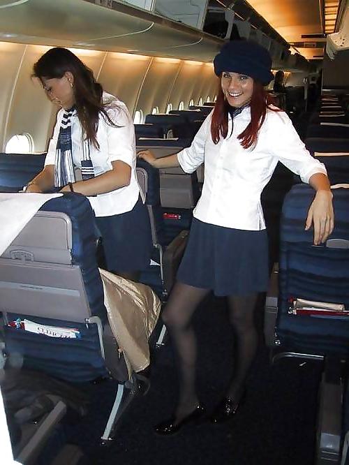 25P Stewardess and Airhostess in Nylons