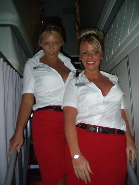 25P Stewardess and Airhostess in Nylons