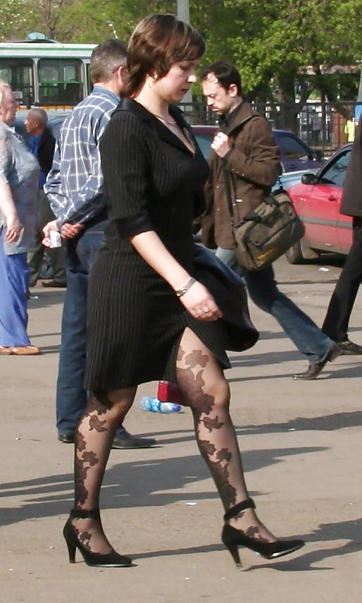 25P Nylon upskirt - STREET VIEW