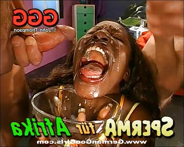 12P Ebony bukkake