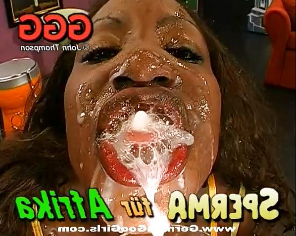 12P Ebony bukkake