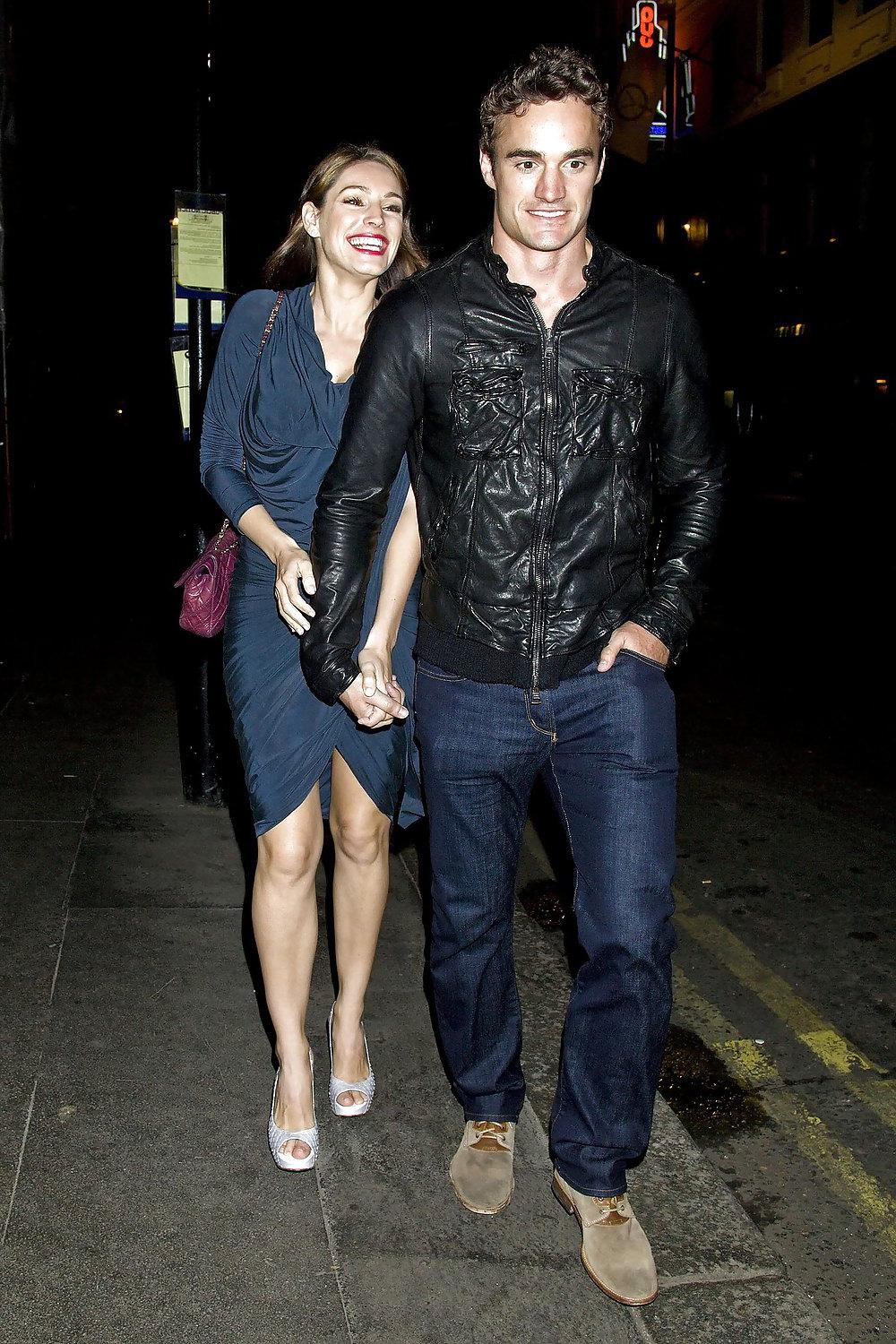 13P Kelly Brook exiting Mahiki Nightclub in London