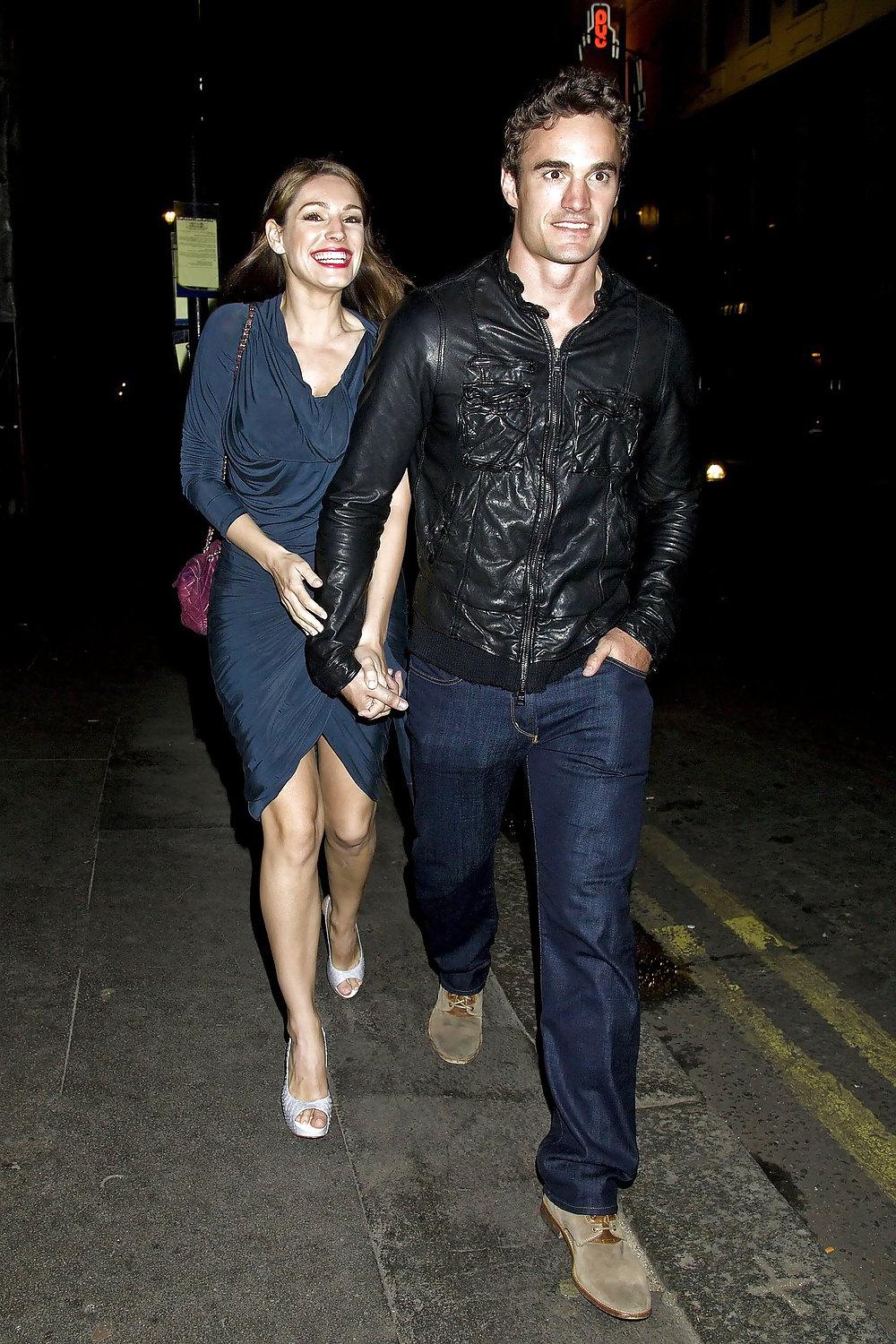 13P Kelly Brook exiting Mahiki Nightclub in London