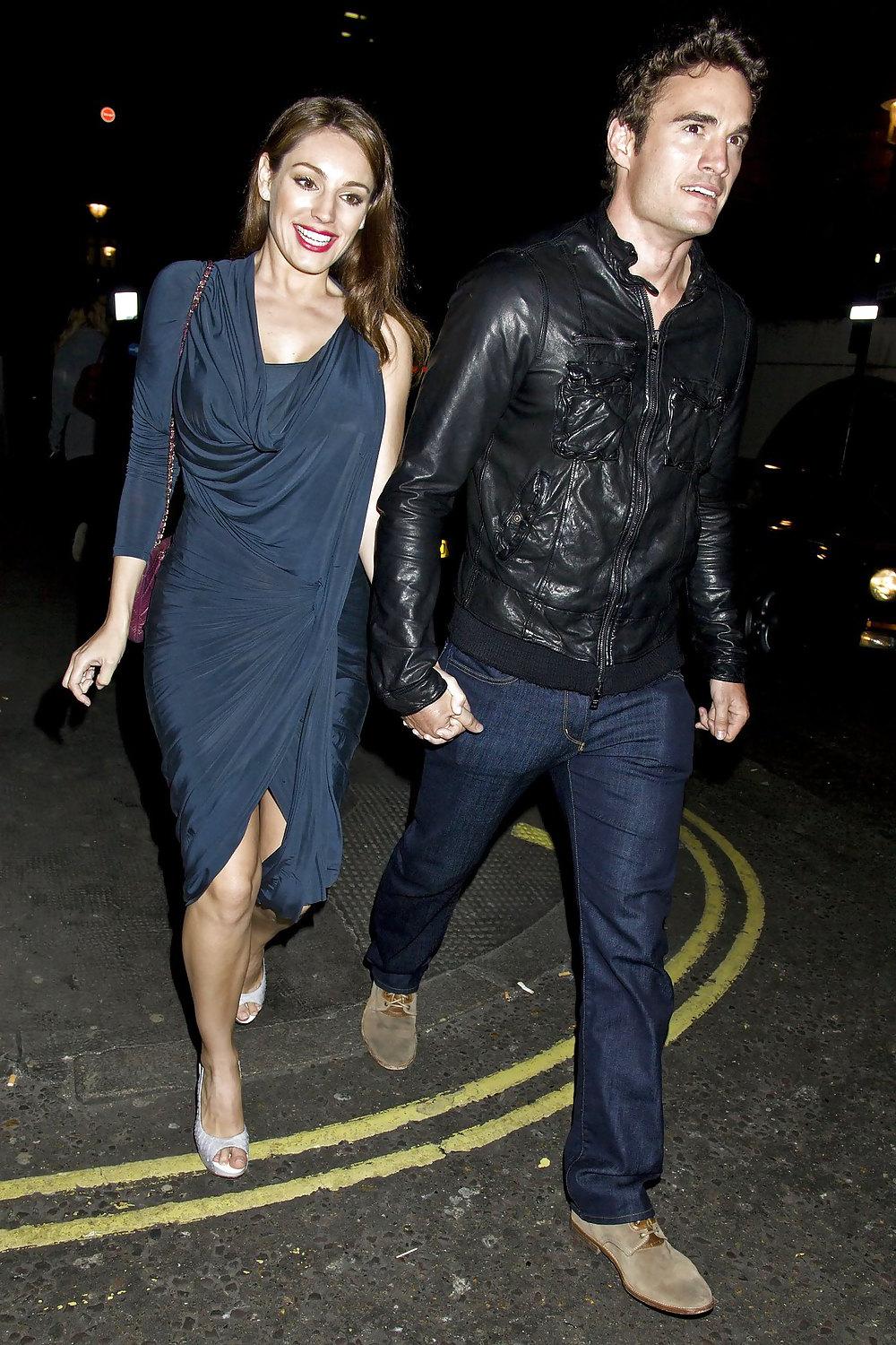 13P Kelly Brook exiting Mahiki Nightclub in London