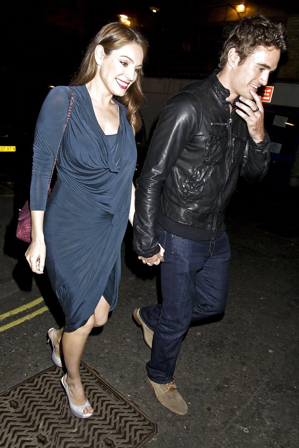 13P Kelly Brook exiting Mahiki Nightclub in London