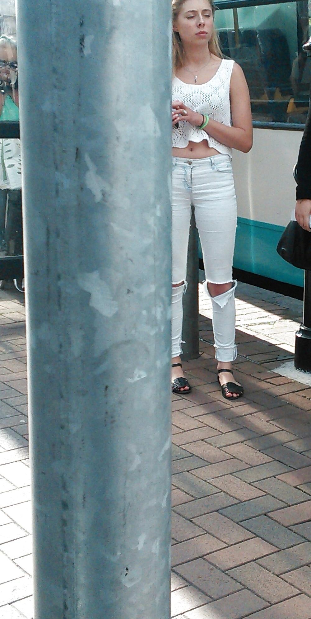17P Londonperv's Candids 2014 - August vol 1 (At the Bus Stop)