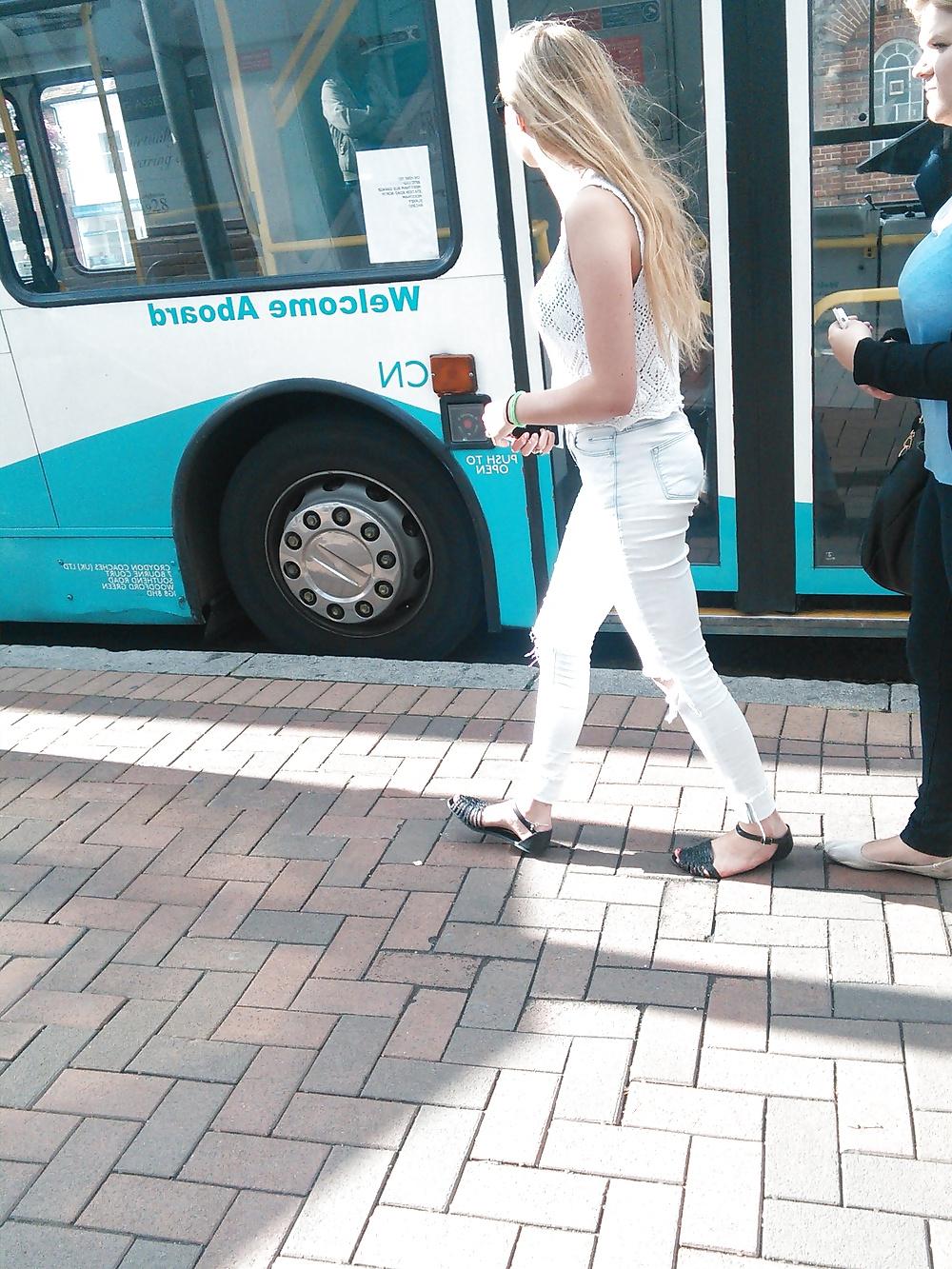 17P Londonperv's Candids 2014 - August vol 1 (At the Bus Stop)
