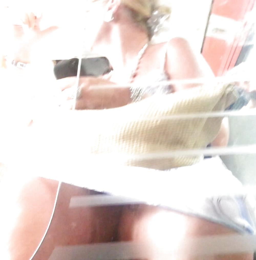 7P Spy feet and sexy skirt mature in bus romanian