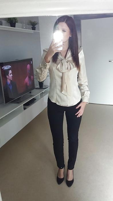 25P Light Colored Satin Blouses