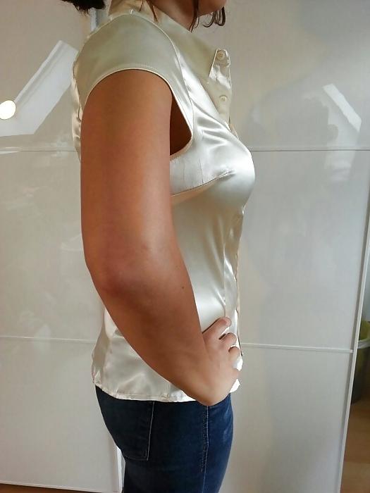 25P Light Colored Satin Blouses