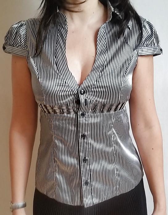 25P Light Colored Satin Blouses