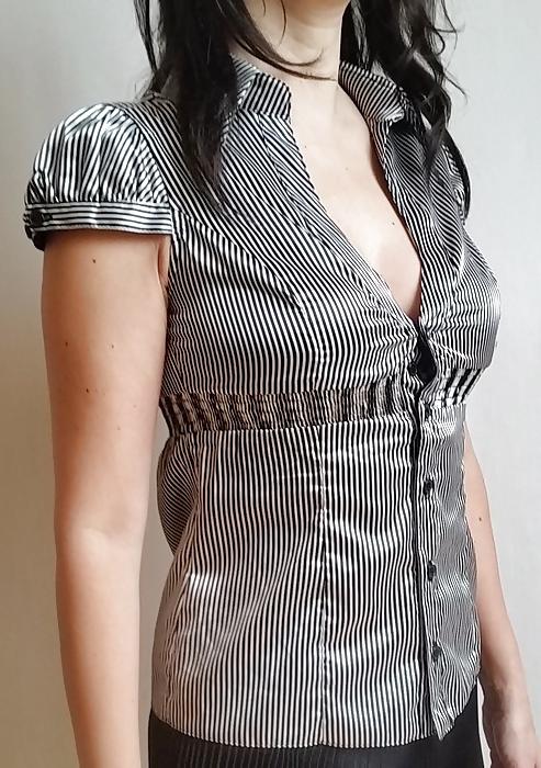 25P Light Colored Satin Blouses
