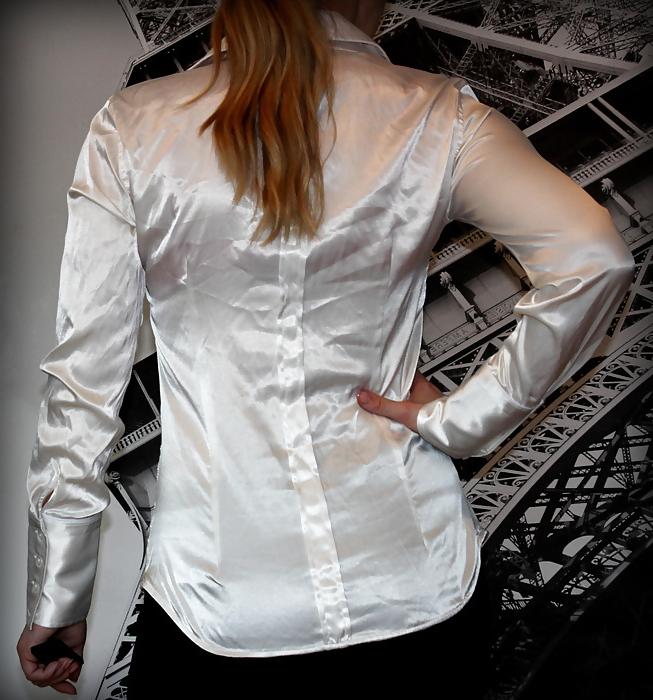 25P Light Colored Satin Blouses