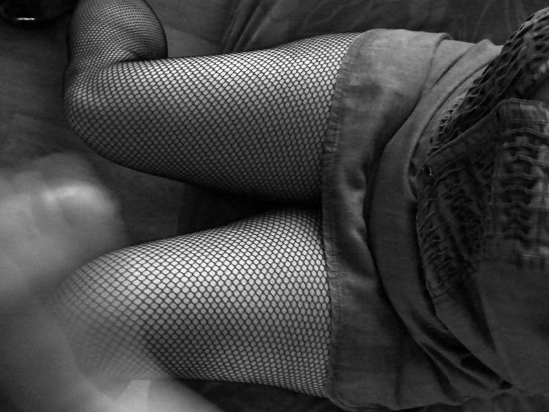 6P My sexy wife in black fishnet stockings Mmmmm