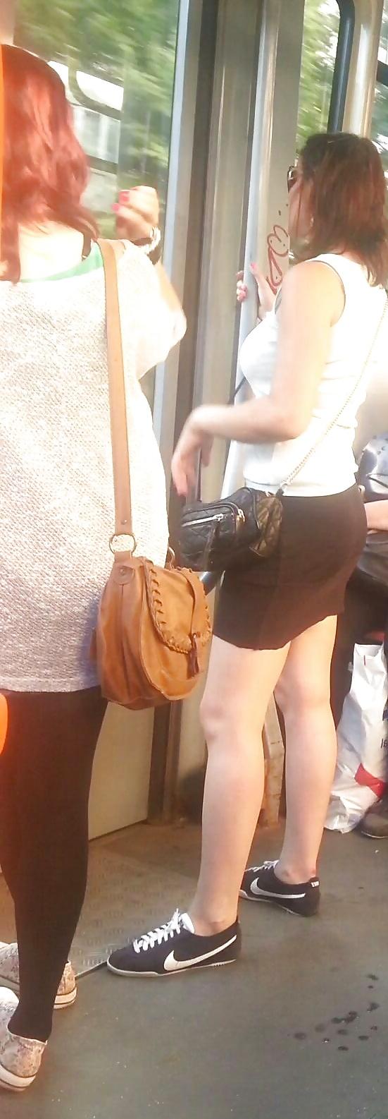 21P Spy old + young in tram and bus romanian