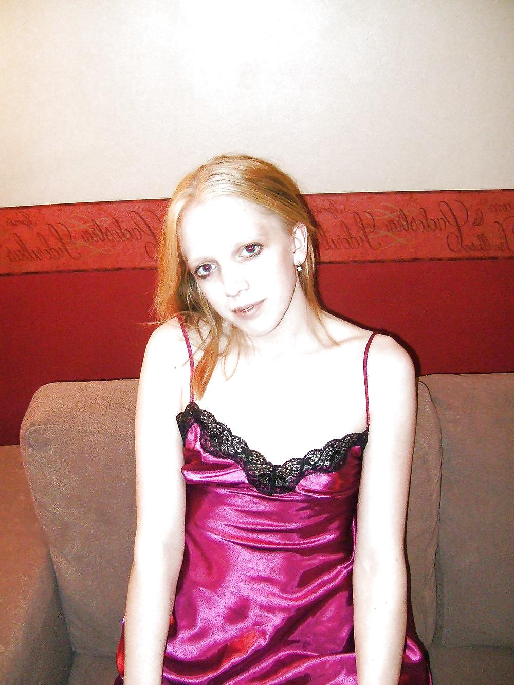 19P Blonde in Satin Your Cock Will Love