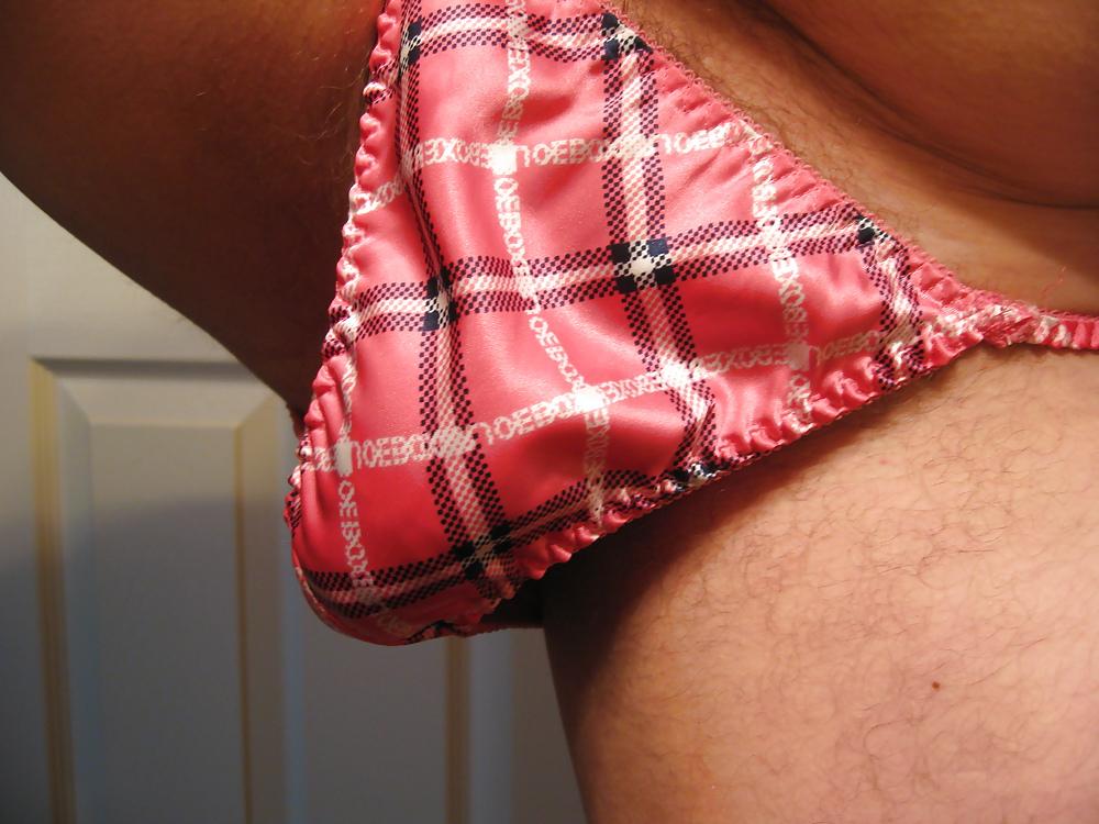 8P Favorite pink satin panties