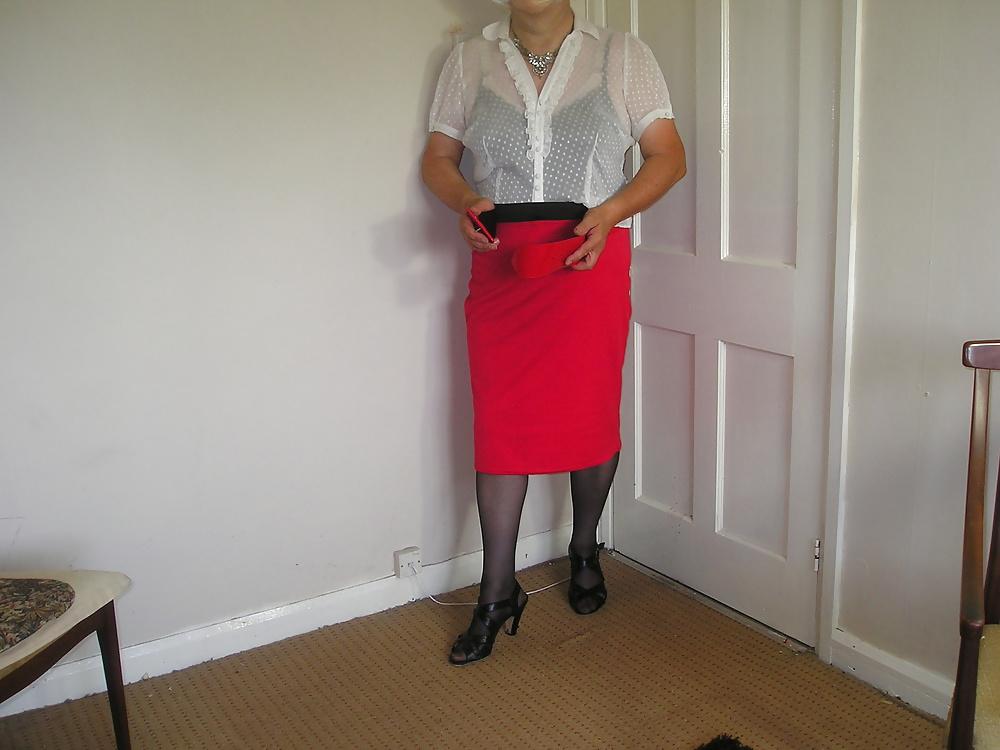 25P Nurse in new red skirt