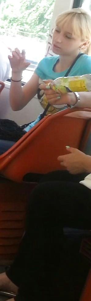 25P Spy old + young in bus, tram and subway romanian