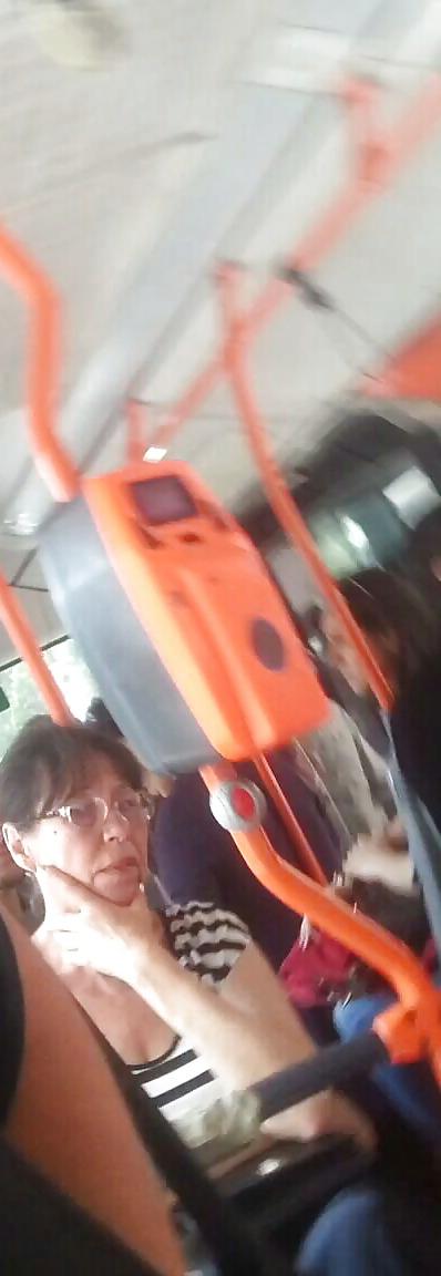 25P Spy old + young in bus, tram and subway romanian