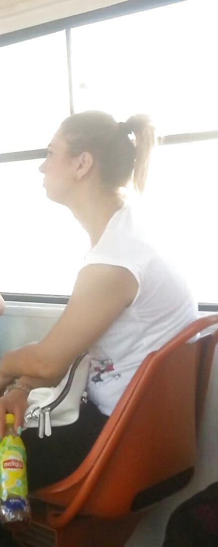 25P Spy old + young in bus, tram and subway romanian