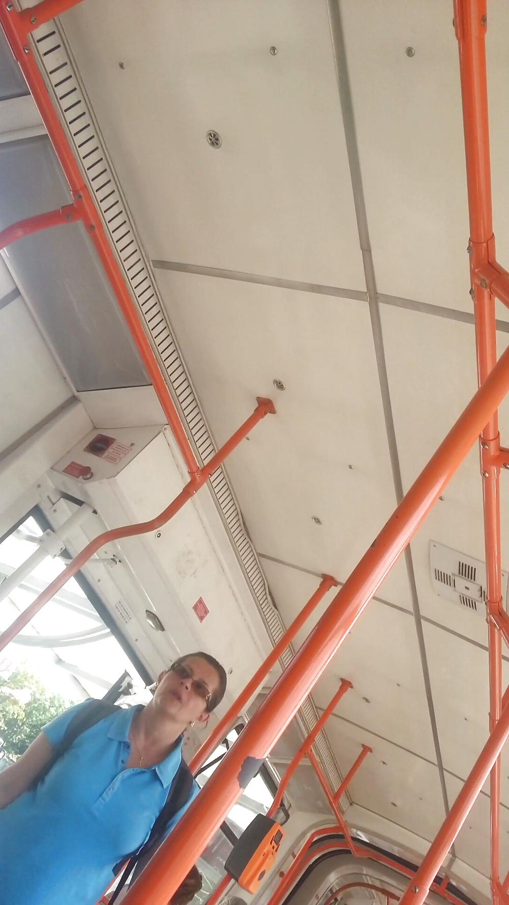 25P Spy old + young in bus, tram and subway romanian