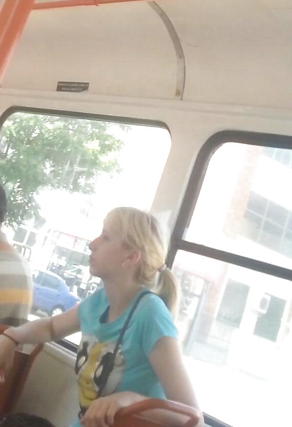 25P Spy old + young in bus, tram and subway romanian