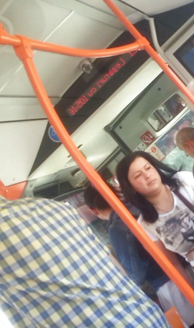 24P Spy old + young in bus romanian