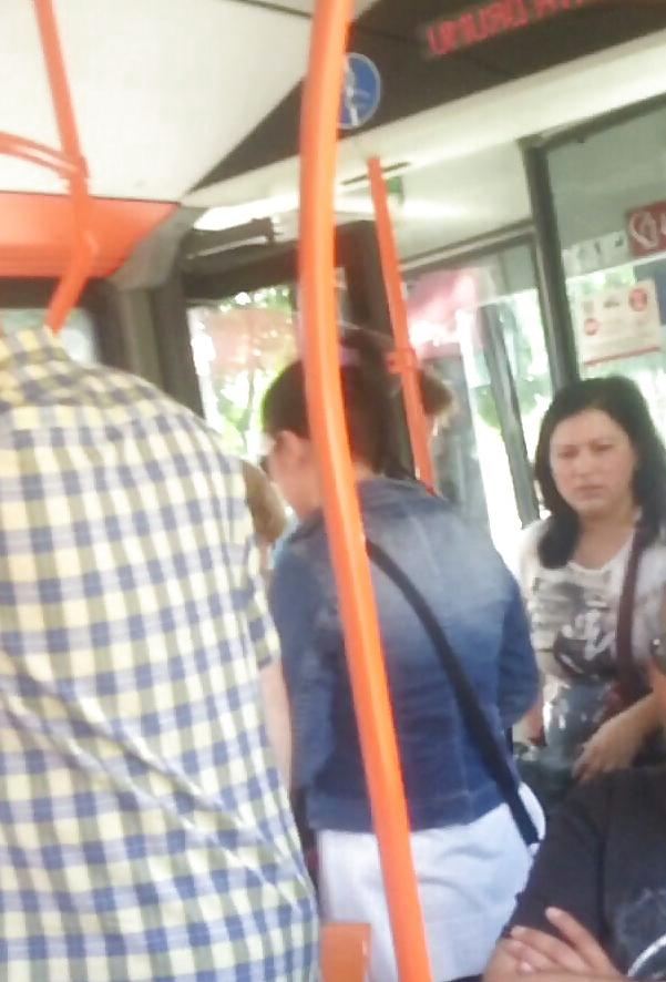 24P Spy old + young in bus romanian