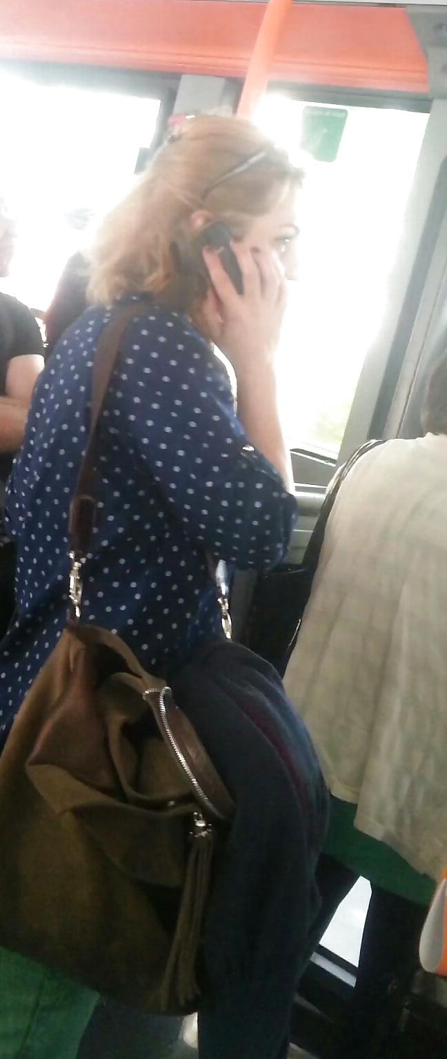24P Spy old + young in bus romanian