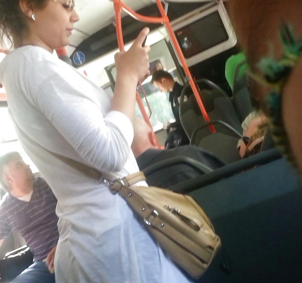 24P Spy old + young in bus romanian