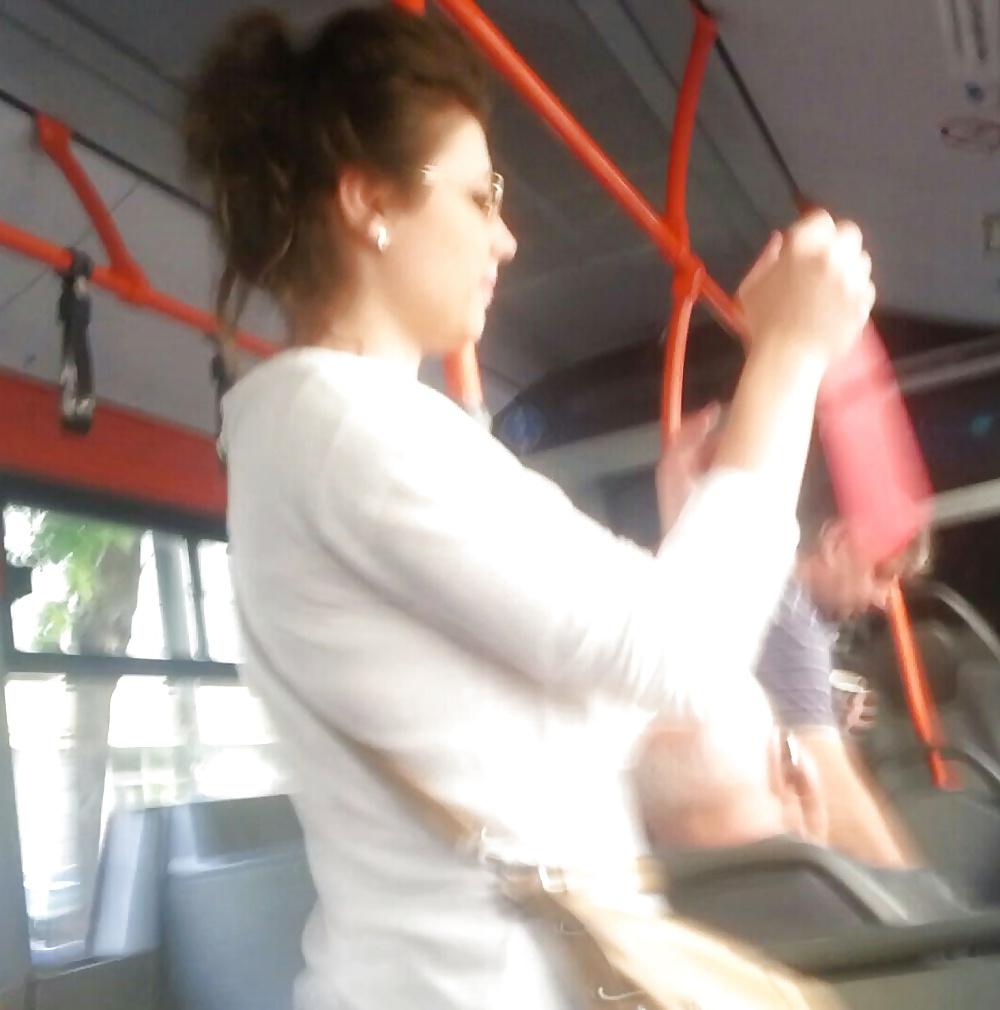 24P Spy old + young in bus romanian
