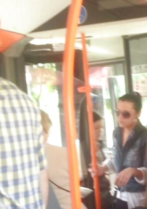 24P Spy old + young in bus romanian