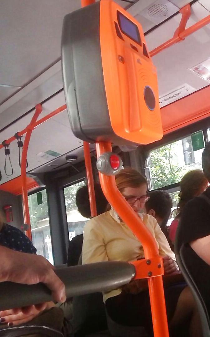24P Spy old + young in bus romanian