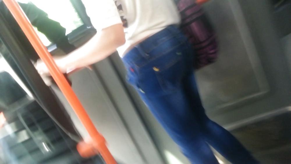 24P Spy old + young in bus romanian