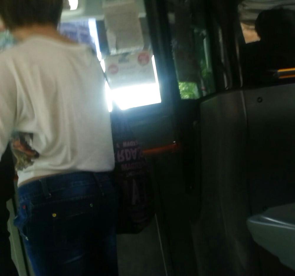 24P Spy old + young in bus romanian