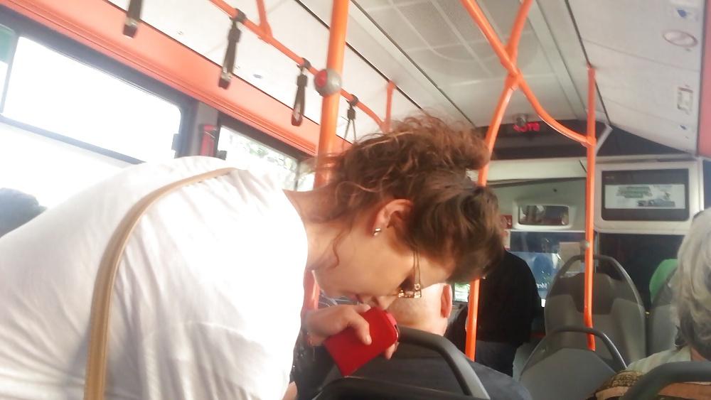 24P Spy old + young in bus romanian