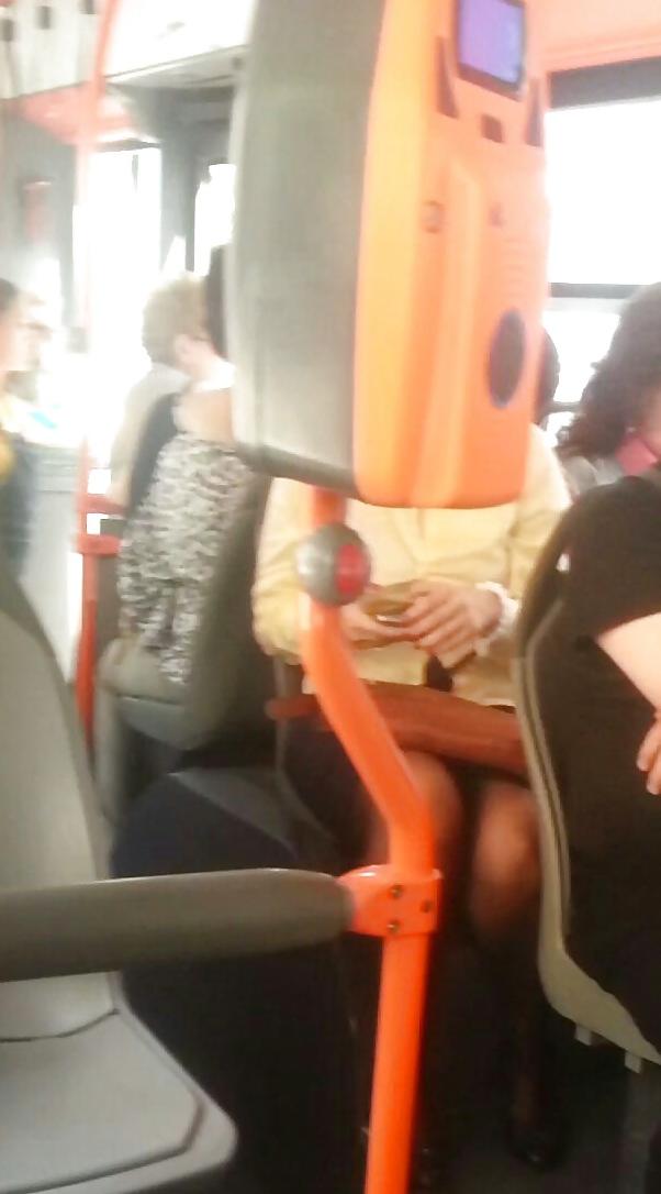 24P Spy old + young in bus romanian