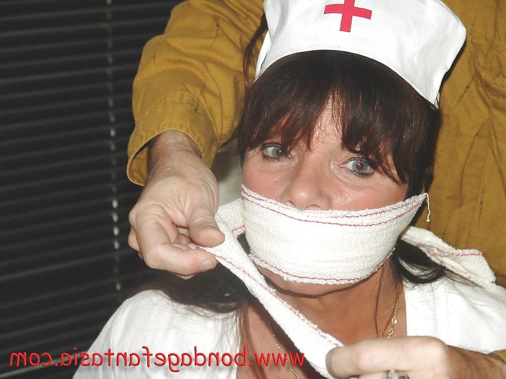 12P Mature nurse Mariska all tied up.