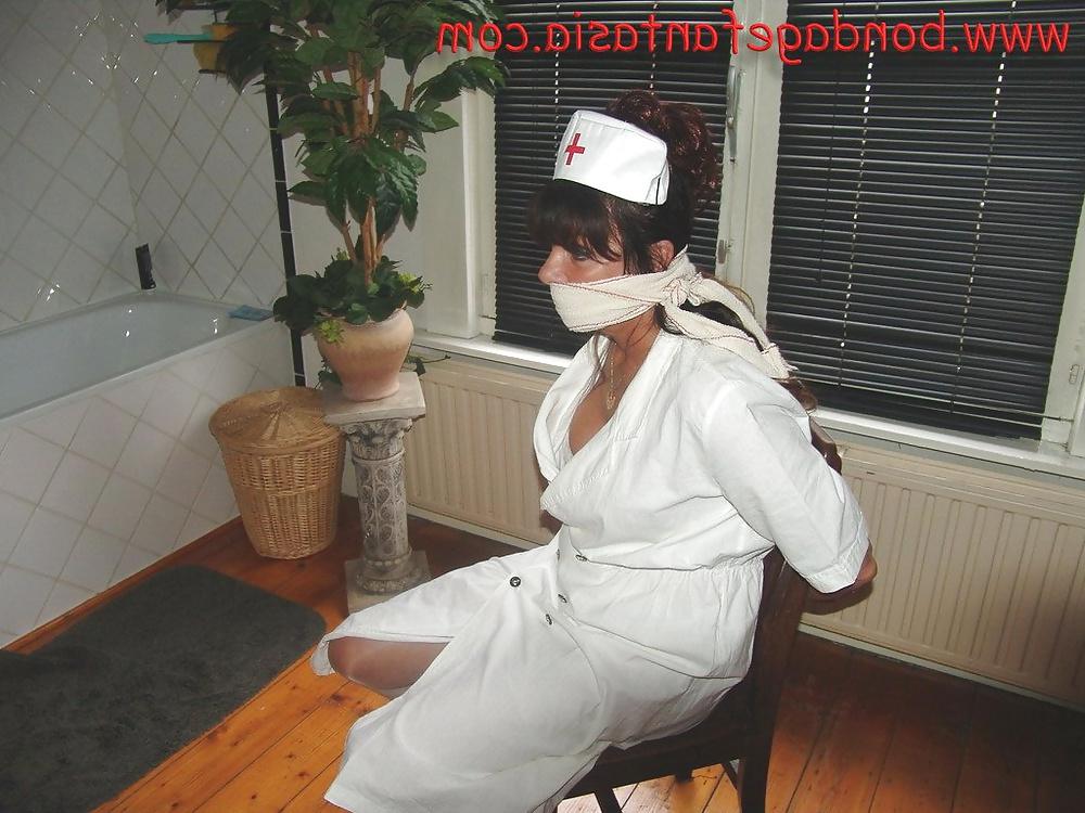 12P Mature nurse Mariska all tied up.