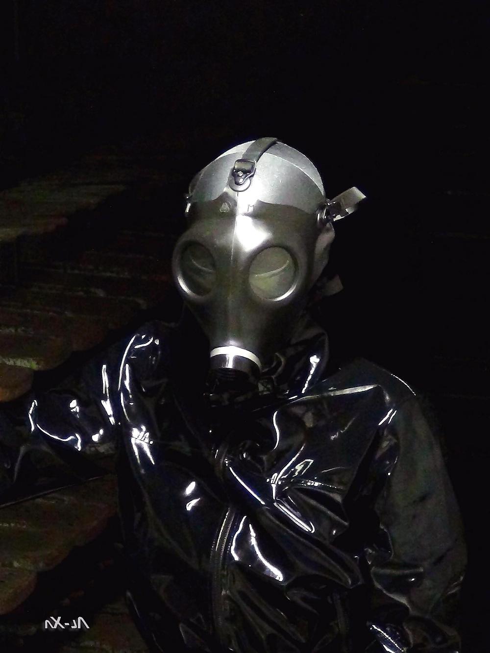 11P Fetish mask dress latex lycra vinile pvc