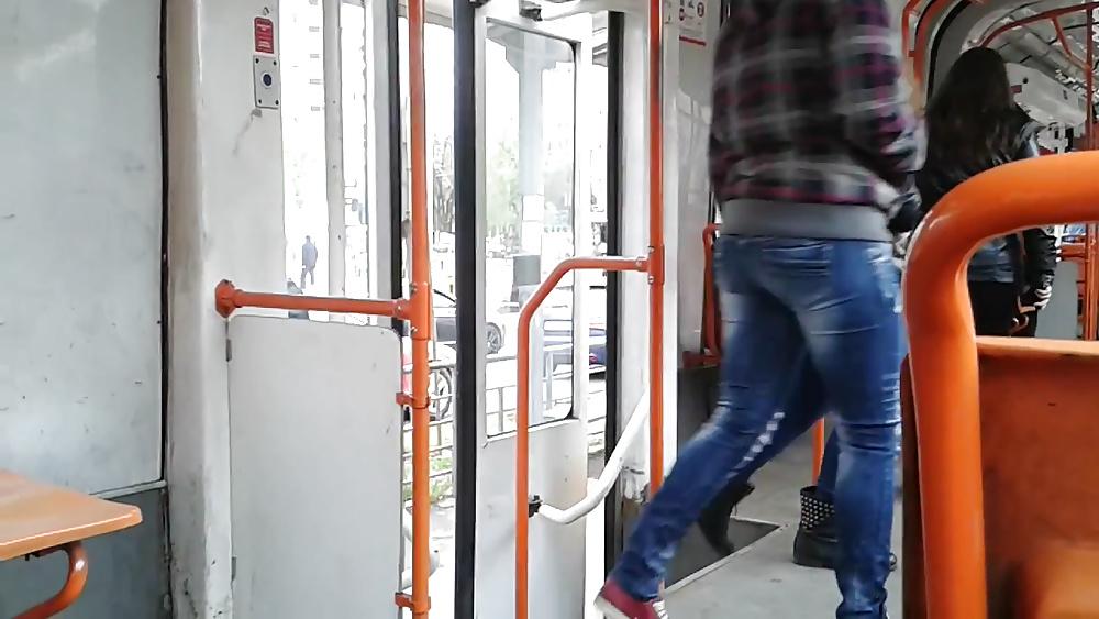 20P Spy old + young in train, bus and tram romanian